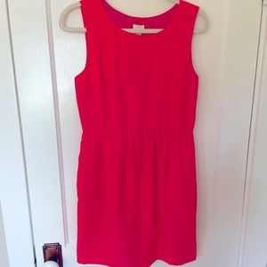 J. Crew Bright pink dress, size 8, side zipper